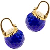 Crystal Earrings for Women, Sparkly Austrian Crystal Disco Ball Earrings, 18K Gold Plated Post Drop Earrings with Colorful Spheres, Hypoallergenic &amp; Lightweight, Ideal Gift for Her