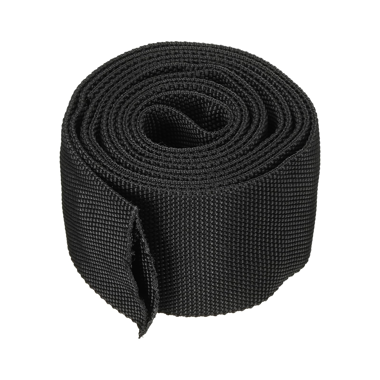 PATIKIL 1.5" Dia 6.5FT Nylon Protective Hose Sleeve, Cable Cover Sheath Protection for Welding Tig Torch Hydraulic Hose, Black