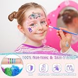Lubibi Glitter Tattoo Kit Kids Mermaid Temporary Tattoos 12 Colors Glitter view 4