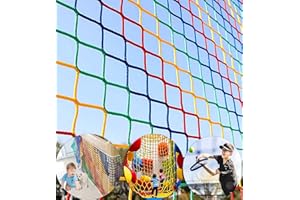 KINGPOUL Climbing Net Balcony Netting for Pets, Stairway for Balcony,Baseball Softball Net Sports Netting for Railings,Playground,Kids Safety net Rope,Driveway Nets 3.3X16.6FT