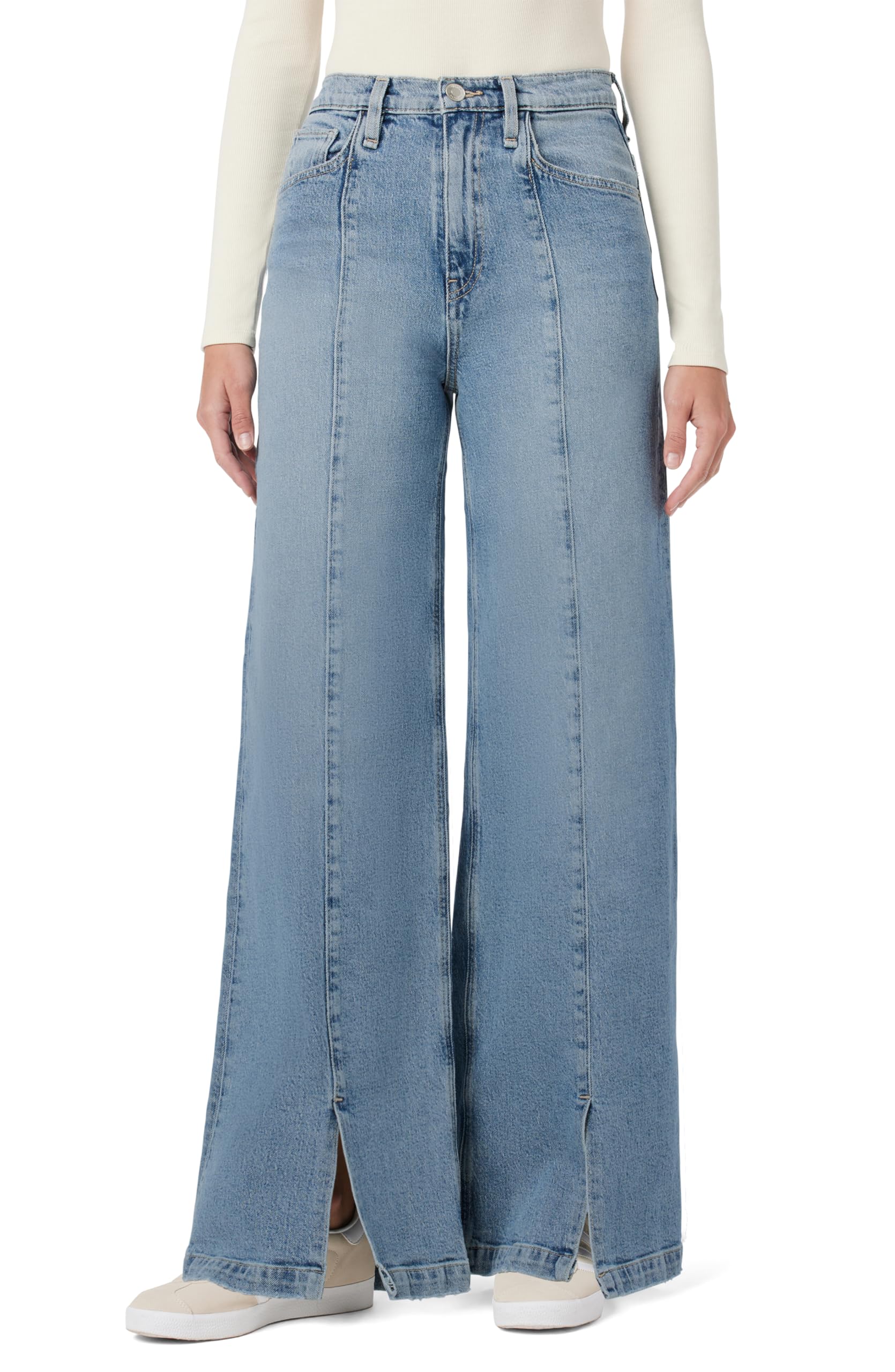 Hudson Women’s James High Rise Wide Leg Jean, Caribbean Breeze, 29