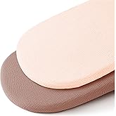 Muslin Bassinet Sheets for Baby Boy Girl,Breathable Baby Bassinet Sheets Fitted for Bassinet,Oval Rectangle,Hourglass,Bassinet Mattress/Pad,Soft Cotton 2 Pack