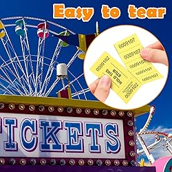 Kosiz 504 Sheets 5 Bid Raffle Ticket with Different
