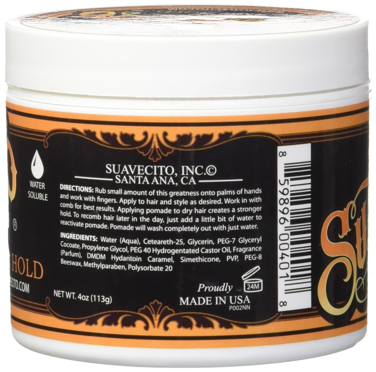 Suavecito Pomade Firme Hold, 4 Oz : Beauty