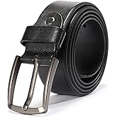 KEECOW Men's 100% Italian Cow Leather Belt Men With Anti-Scratch Buckle,Packed in a Box