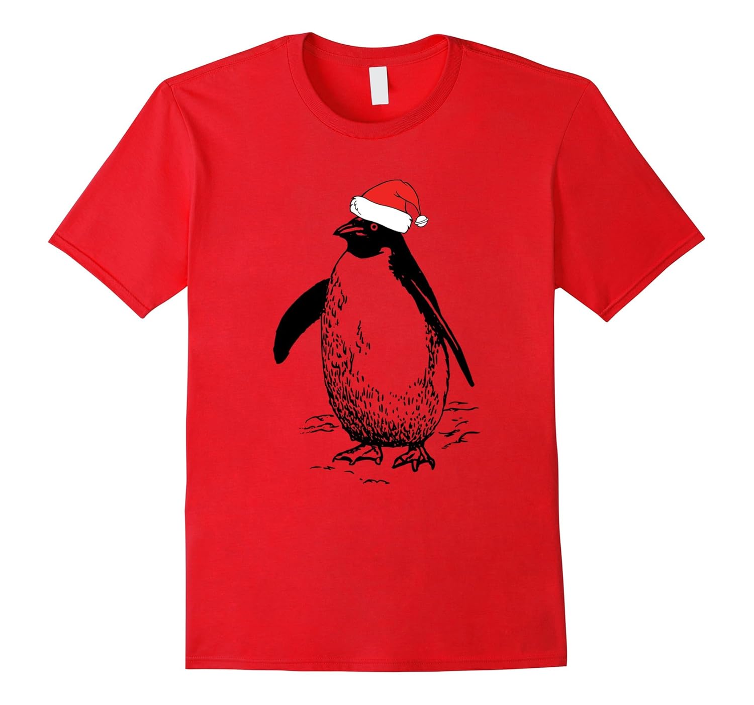 Christmas Penguin T-Shirt Penguin in Santa Hat-ANZ