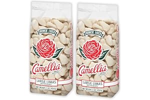 Camellia Brand Dried Large Lima Beans – Premium White Butter Beans for Southern Cooking, Soups, Stews & Casseroles – Non-GMO, Gluten-Free, Vegan, Vegetarian, High Protein, High Fiber, 1 Pound (Pack of 2)