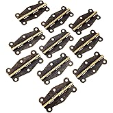 dophee 10Pcs Vintage Style Butterfly Decorative Hinges for Wooden Jewelry Box Case Cabinet Drawer - 2.01"x0.94"