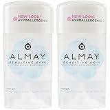 Almay Sensitive skin Clear Gel, Anti-Perspirant & Deodorant, Fragrance Free, 2.25-Ounce Stick (Pack of 2)
