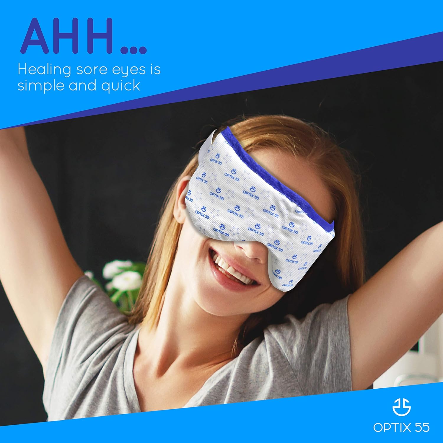 Eye Mask for Dry Eyes - Moist Heat Microwave Activated Warm Compress, Relieves Stye & Pink Eye: Health & Personal Care