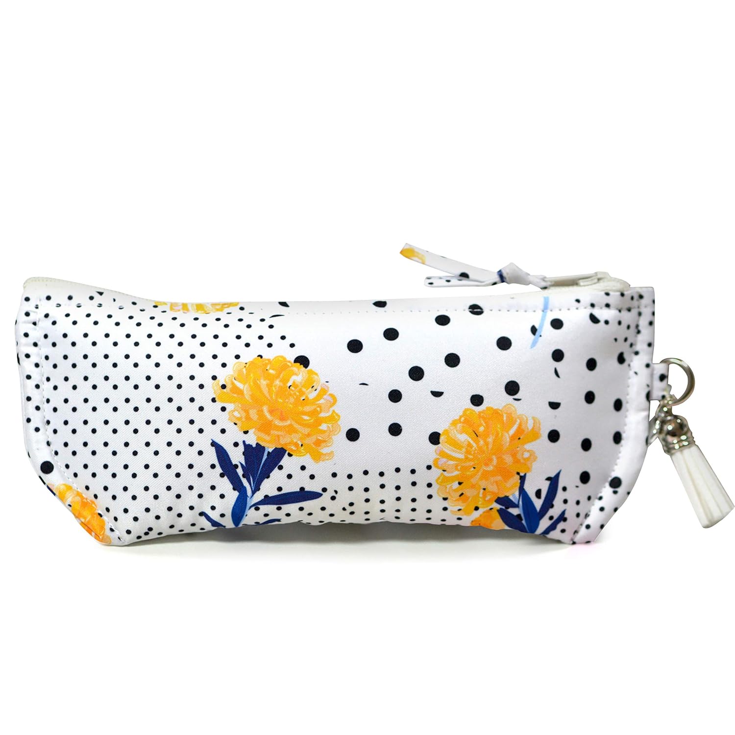 Floral glasses case for women, zip glasses soft case for reading