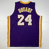 Facsimile Autographed Kobe Bryant #24 Los Angeles LA Purple Reprint Laser Auto Basketball Jersey Size Men's XL