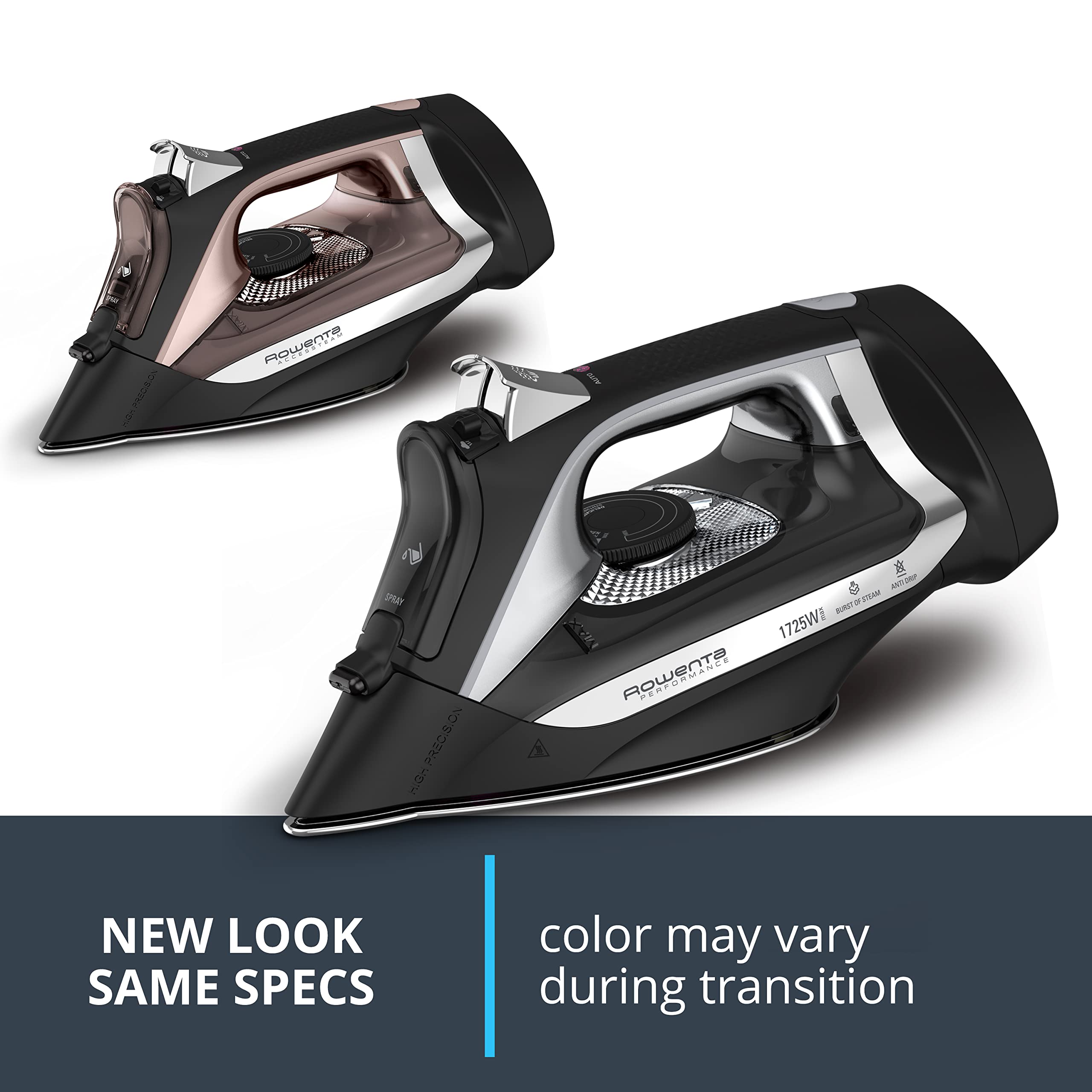 Rowenta Access Stainless Steel Soleplate Steam Iron with Retractable Cord 350