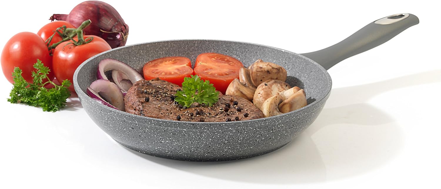 Salter BW02764G Marblestone 28 cm Frying Pan, Non-Stick, Healthy Marble Effect Pan, PFOA-Free