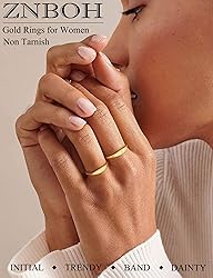 ZNBOH 14k Gold Filled Rings for Women Non Tarnish