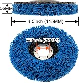 6 Pcs Strip Discs 115mm Paint Removal Wheel for Angle Grinder Blue view 6