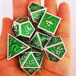 HAOMEJA Dragon Metal DND Dice Set D&D Dice Dungeons