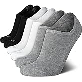 Calvin Klein Mens Liner Socks - 6 Pack Cushioned Non-Slip No Show Sneaker Loafer Sock - Ultra Low Cut Socks for Men (7-12)