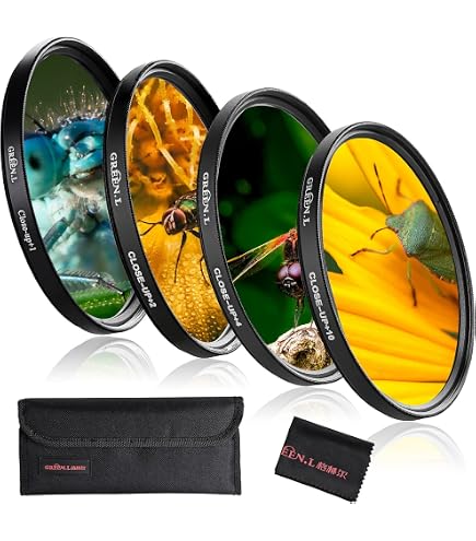 Kit Filtro Close-up 77mm 4 Peças (+1,+2,+4,+10) Para Câmeras DSLR