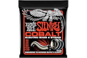 Ernie Ball Slinky Cobalt 6-String Electric Bass Strings 32-130 Gauge