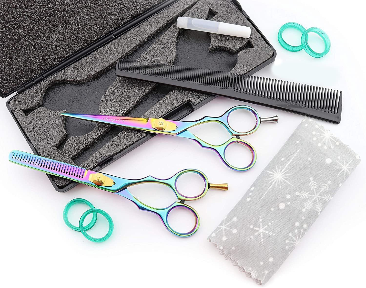 Hairdressing Scissors - Haryali Professional Hair Scissors Set with Thinning Scissors for Hair Styling and Hairdressing Salon