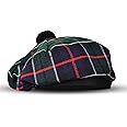 Scottish Hat Tam o Shanter Scottish Bonnet Tartan hat Acrylic Wool with Pompom