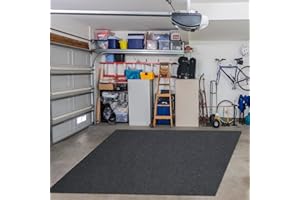 OLanto Garage Floor Mat 7'5" x 8'4", Premium Oil Absorbent Pad for Golf Carts, Motorcycles, Trunk, Protects Surfaces, Reusable/Washable/Durable, Non Slip TPR Backing, Charcoal