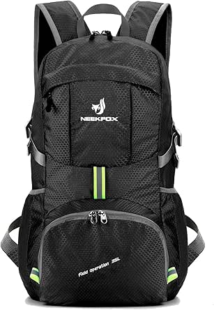 NEEKFOX Lightweight Packable Travel Hiking Backpack Daypack,35L Foldable Camping Backpack,Ultralight Outdoor Sport Backpack