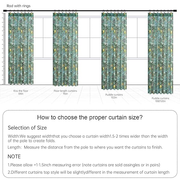 LINEN PINCH PLEATED FLORAL SHEER CURTAINS FOR BEDROOM VINTAGE FARMHOUSE LIGHT FILTERING PRIVACY SEMI SHEER CUTE LEMON HUMMINGBIRD CURTAIN FOR KIDS NURSERY LIVING ROOM 96 INCHES LONG 2 PANELS GREEN