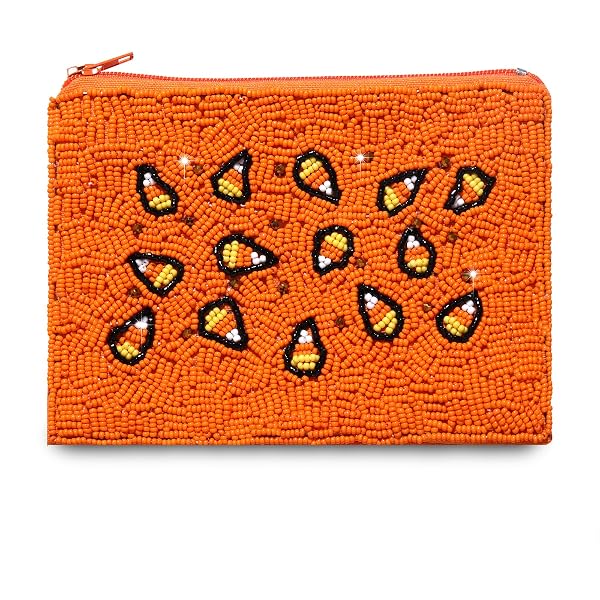 Amazon.com: Halloween Corn Purse for Women Beaded Pumpkin  display picture 1
