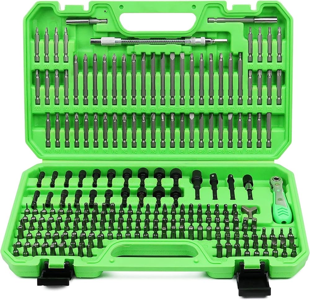 SWANLAKE 232Pcs Ultimate Screwdriver Bit Set CR-V with Ratchet Wrench Case