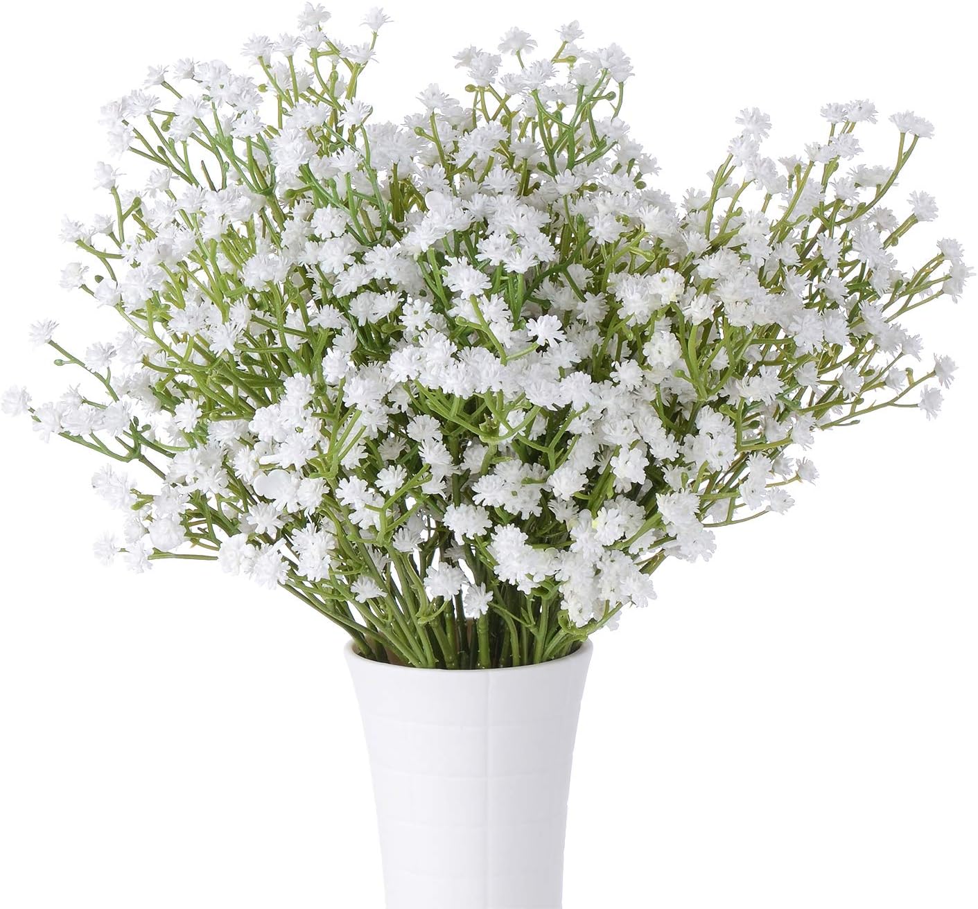 TINGOR Baby Breath Artificia Flowers Fake Gypsophila Flowers Bouquet Artificial Silk Plants Wedding Party Decoration Real Touch Flowers DIY Home Garden 6Pcs