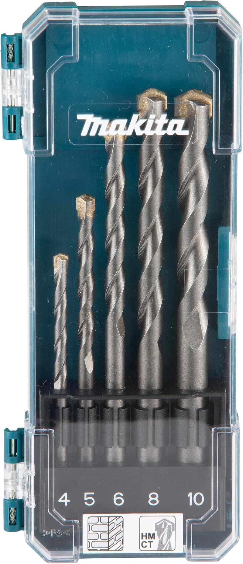 Makita D-72877 TCT Drill Bit Set 5 Piece Straight Shank 4 5 6 8 10mm