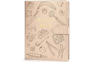 Recipe Binder: Recipe Book to Write in Your Own Recipes - Family Blank Recipe Binder with 9 Ring Full Page for Cooking 7" x 1