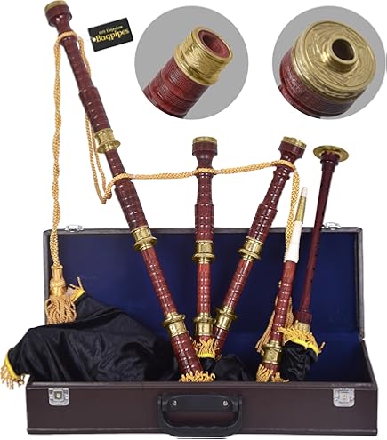 Grote Highland Bagpipes Rosewood Silver Amounts/Scottish Bagpipes Full Size Ready to Play