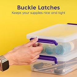 IRIS USA 3 Qt. Plastic Craft Storage Container Bins