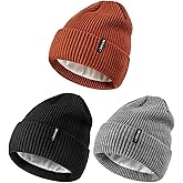 MSDC Beanies Women 3 Pack, Winter Hats for Women Men Fleece Lined Warm for Cold Weather, Beanie for Women Fashion Skull Cap