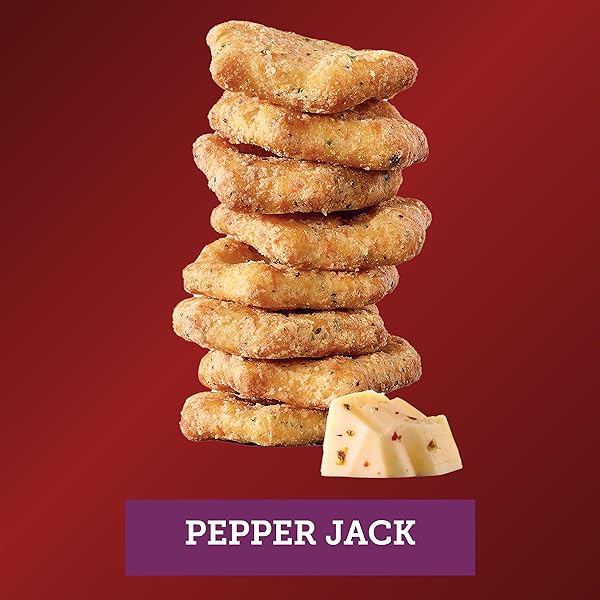 SARGENTO® CHEESE BAKES PEPPER JACK CRACKERS, CHEESE CRACKERS, LUNCH SNACKS, 4.5 OZ