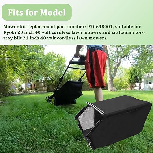 YETTAT 970698001 Lawnmower Grass Bag for Ryobi 20