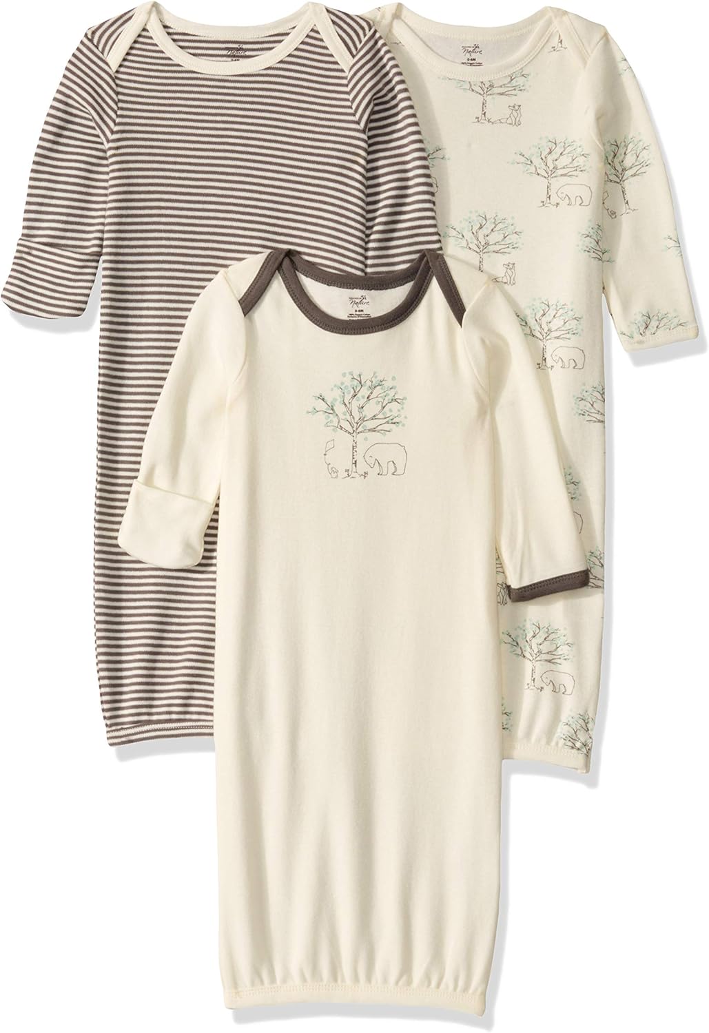 Touched by Nature Unisex Baby Organic Cotton Gowns