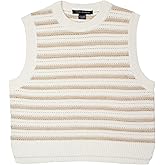 French Connection Women’s Sleeveless Sweater Vest - Knit Crewneck Pullover Tank Perfect for Layering