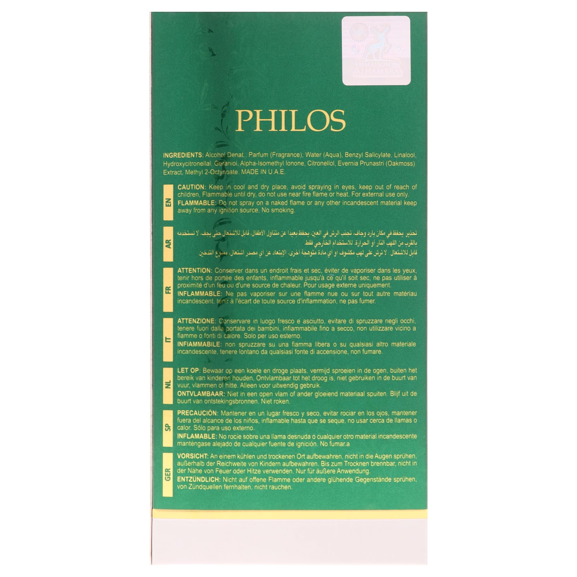 Maison Alhambra Philos Messenger Eau de Parfum Spray für Uni, 100 ml 7