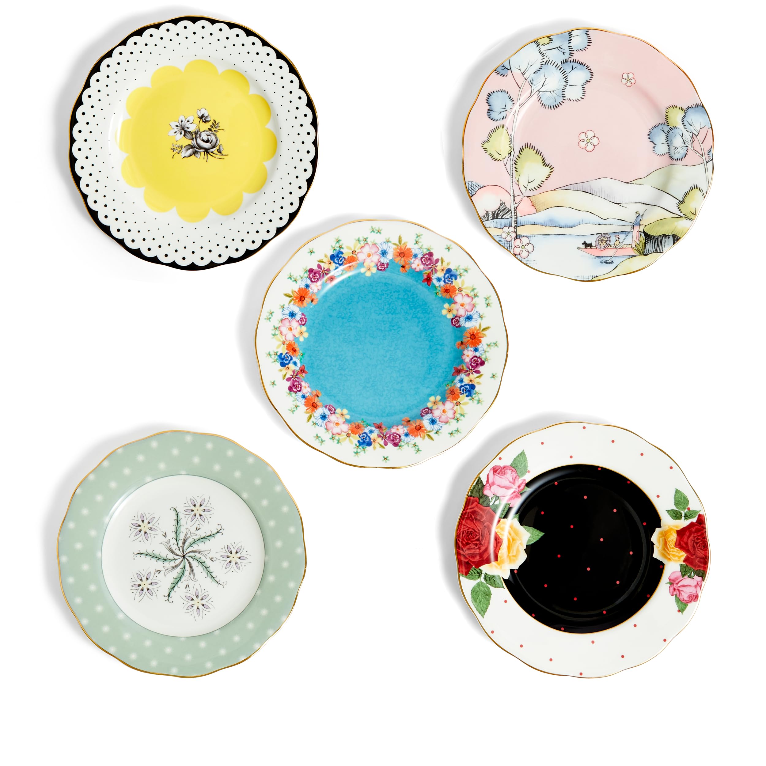 100 Years Plate 20cm 7.9in, 1920-1960, Set of 5