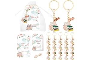 TrinhGuo A New Chapter Begins Bridal Shower Favors - 61 PCS Her Next Chapter Bridal Shower Keychain Party Favors, Book Themed
