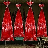 4 Pieces Halloween Scary Bloody Bag Fake Body Bag