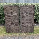 Selections Double Willow Wheelie Bin Screen 2 Bin Hideaway Garden Driveway view 3