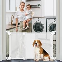 27.5 Inch Tall Folding Dog Gates For Doorways 27.5\"-55\" Wide...