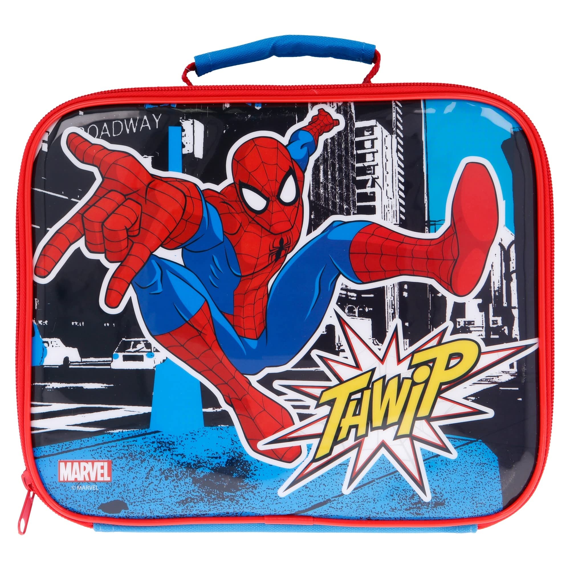 Spiderman Streets Rectangular Cooler Lunch Bag with Strap