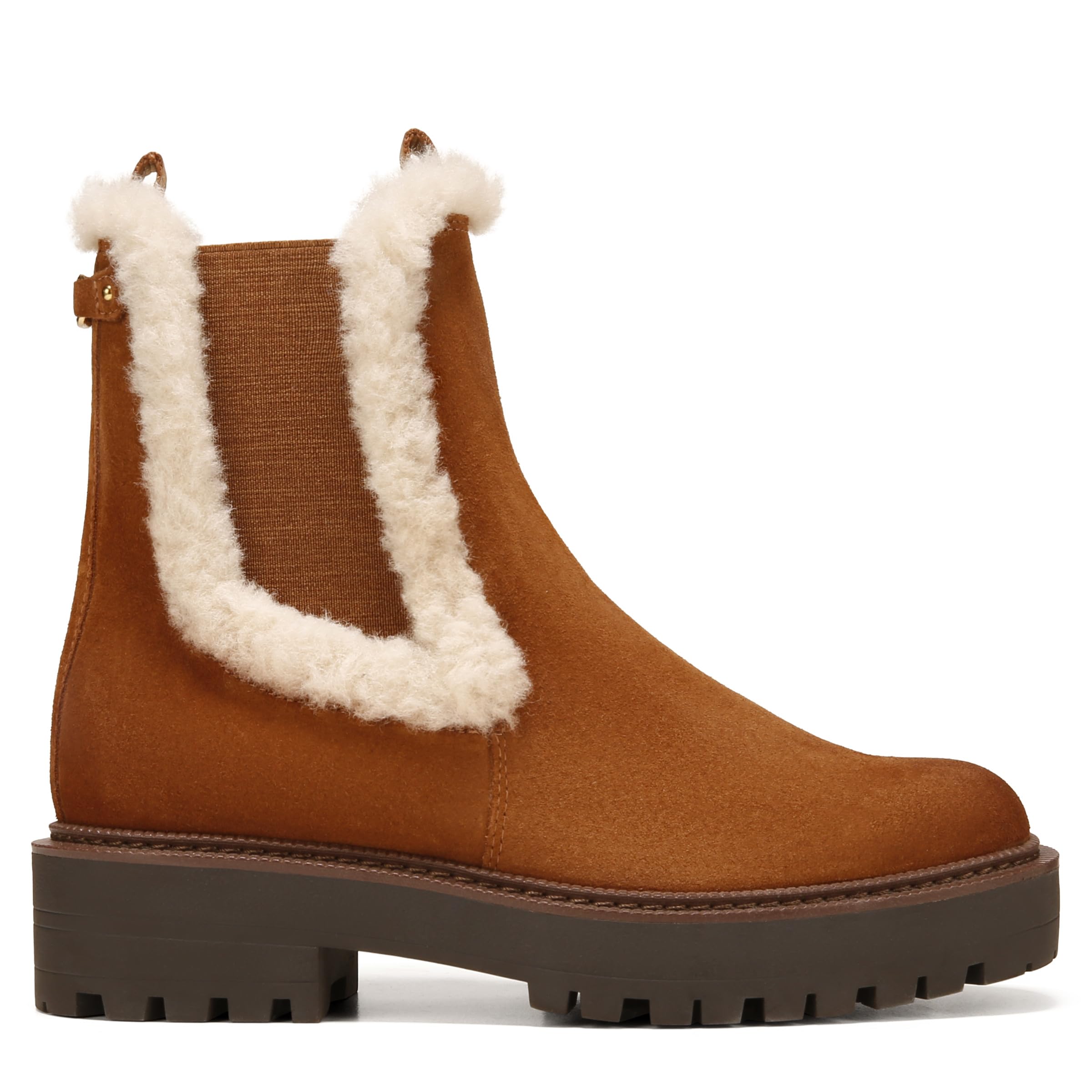 Sam Edelman Women's Laguna Chelsea Boot Frontier Brown Shearling