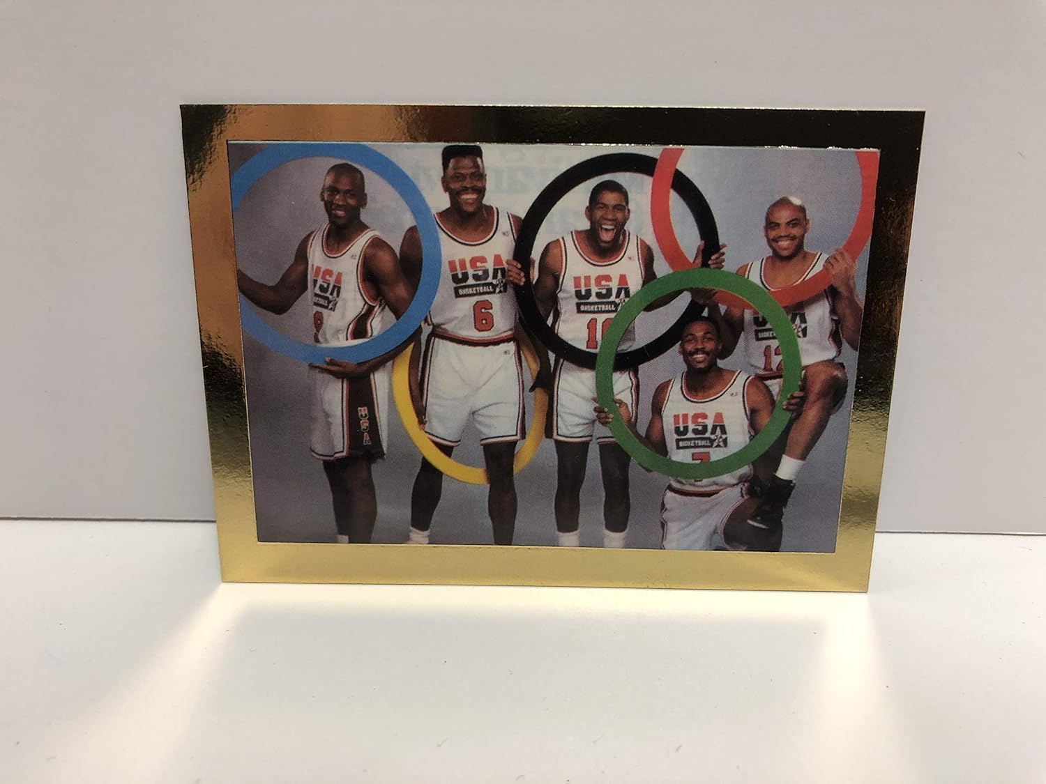 Michael Jordan Usa Dream Team Gold Bodered Oddball Card Going For The Gold At Amazon S Sports Collectibles Store